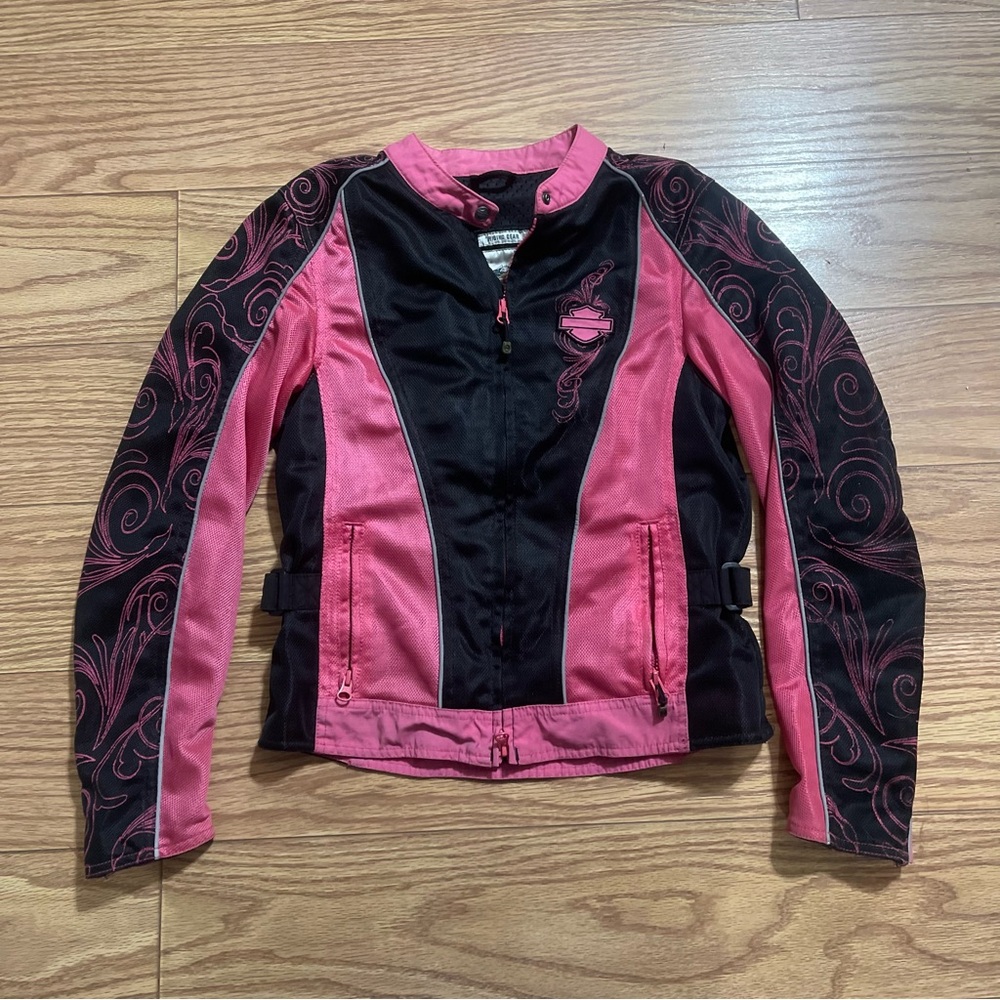 Harley-Davidson Women's Pink and Black Jacket